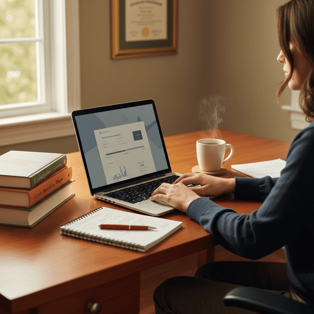 Online learning and CE course illustration